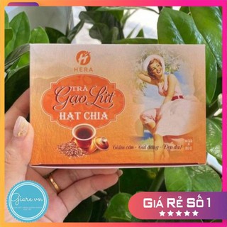 [Chuẩn Authentic] Trà Giảm Cân Gạo Lứt HẠT CHIA HERA tặng kèm thước dây