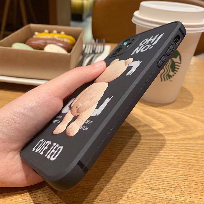 Ốp Điện Thoại In Hình Gấu Hoạt Hình Dễ Thương Cho iphone 11 iphone 11promax x xr iphone