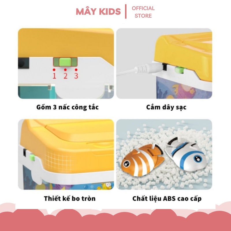 Đồ chơi bể cá, câu cá sinh động cho bé có âm nhạc và ánh sáng - Mây Kids