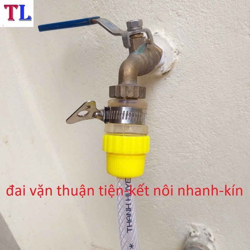 Dây cấp hút nước máy rửa xe gia đình (bộ dài 2m)