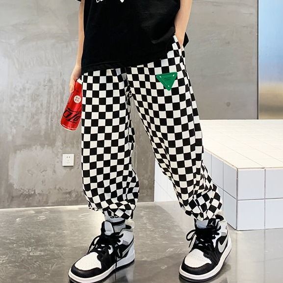 Bộ Đồ Thể Thao Áo Thun Tay Ngắn Phối Quần Dài Vải Cotton Thời Trang Mùa Hè Cho Bé Trai