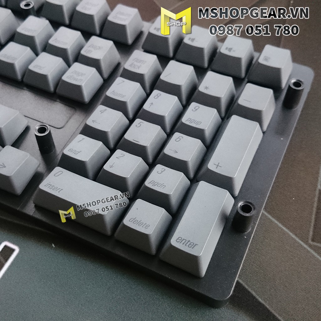 Keycap set Black on grey thick pbt dye sublimation 108 keys