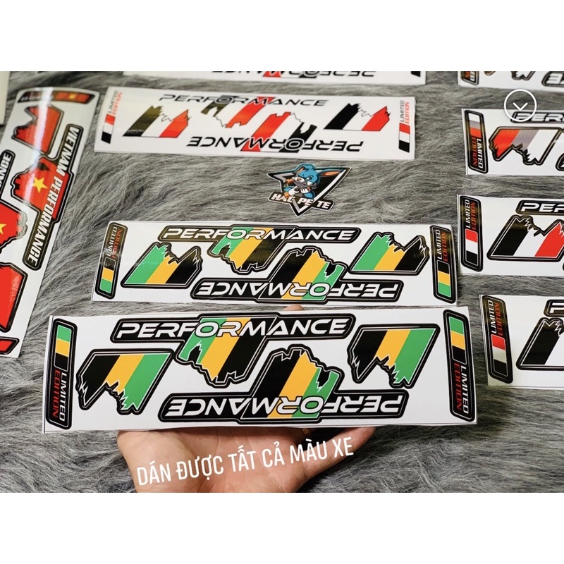 Tem decal logo sticker Việt Nam Performance Limited Edition cao cấp decal chính hãng