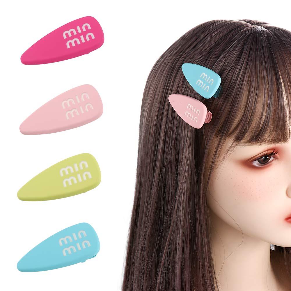 CLEOES Kẹp Tóc Hình Giọt Nước In Chữ Thiết Kế Xinh Xắn Thời Trang Cho Nữ