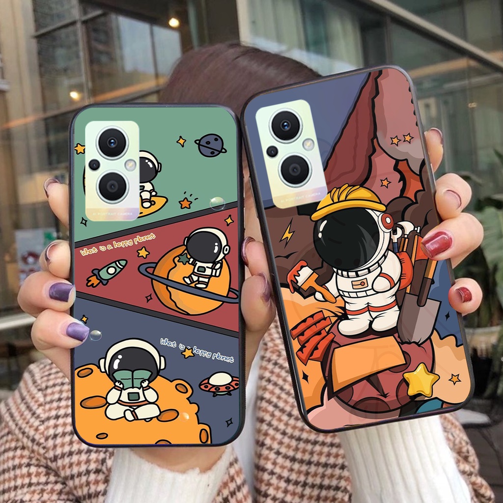 Ốp lưng Oppo Reno 7 5G - Reno 7z 5G ( Reno7 5G - Reno7 Z 5G) vũ trụ phi hành gia cực cute siêu đjep