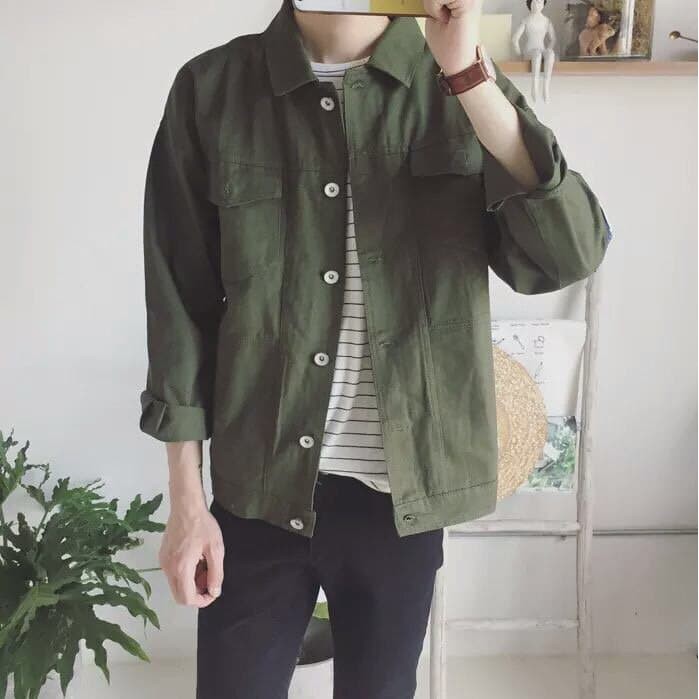 Áo khoác jean form rộng unisex