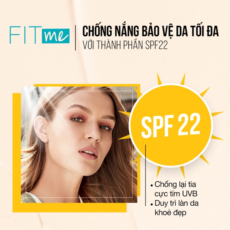 Kem nền Maybelline Fit Me Matte + Poreless màu 118 Light Beige 30ml cho lớp nền mịn, lì tự nhiên và kiềm dầu