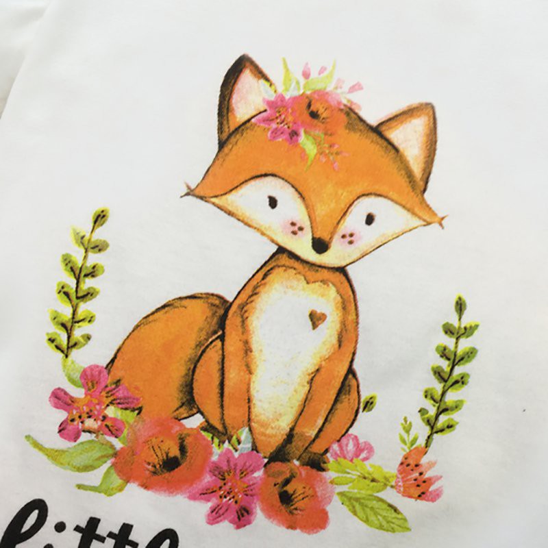 Set áo thun và áo liền quần cotton họa tiết xinh xắn dễ thương cho bé gái