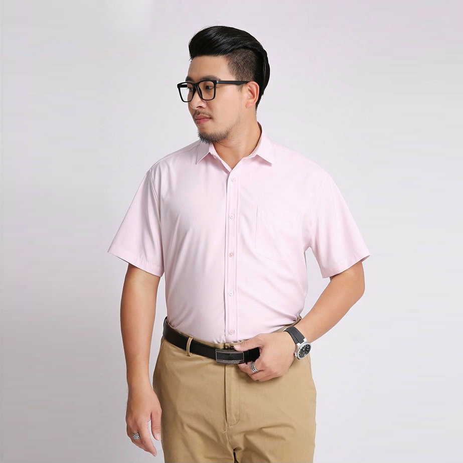 Áo sơ mi nam big size ngắn tay đen từ 70-150kg hàng vnxk cao cấp bao đẹp