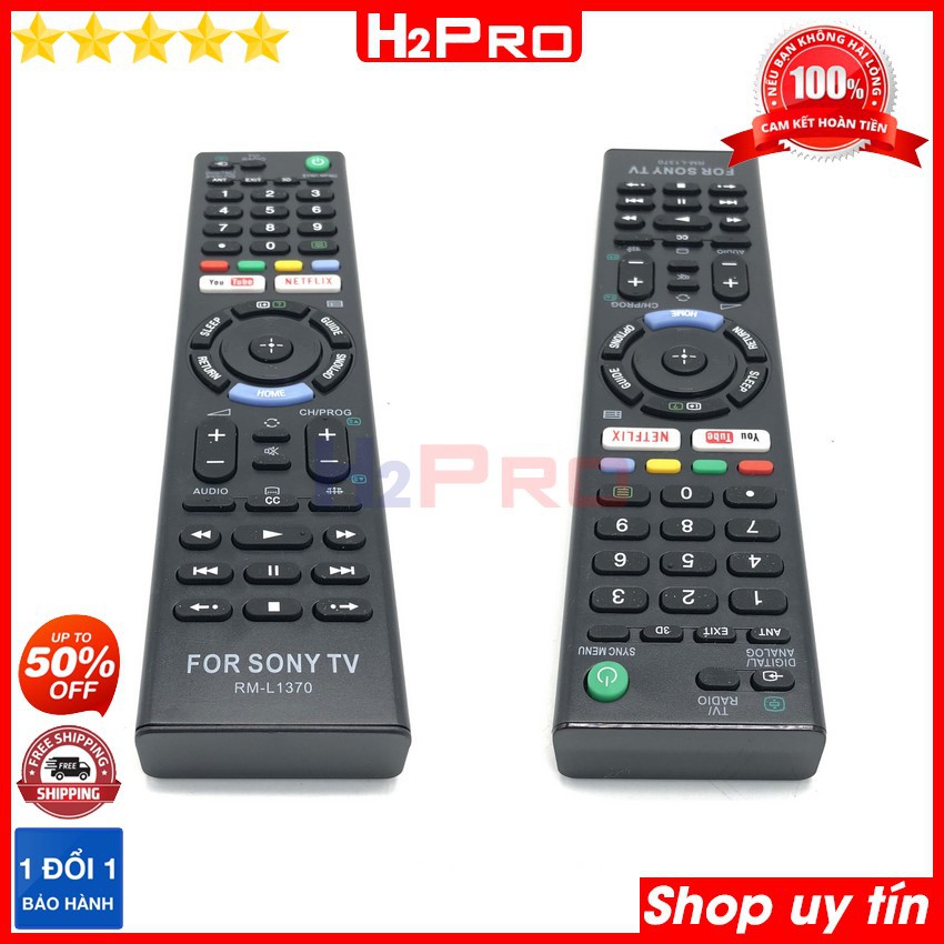 Điều khiển dùng cho Smart TV SONY RM-L1370 H2Pro sử dụng tốt,remote cho Tivi thông minh - Internet TV SONY(tặng pin 10K)