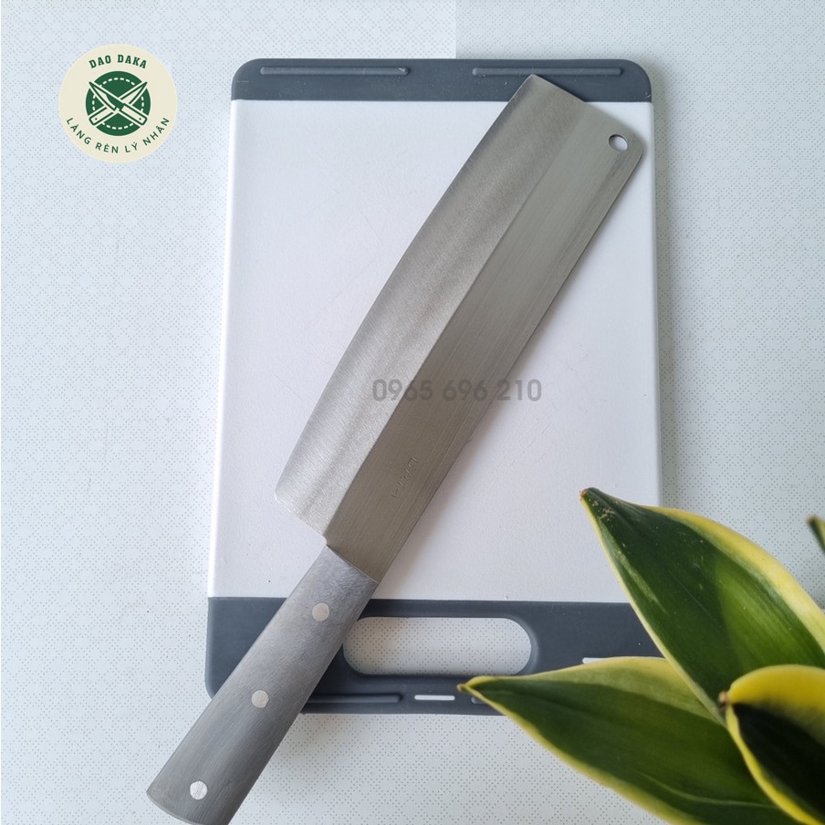 Dao thái chặt thép Nhật trắng không gỉ - Chuôi nhựa