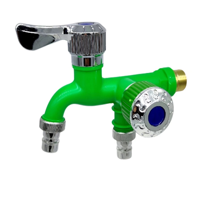 Vòi Nước Đôi 2 Đầu Độc Lập Đa Năng, 1 Đầu Nối Máy Giặt 1 Đầu Vòi Thường TI0473