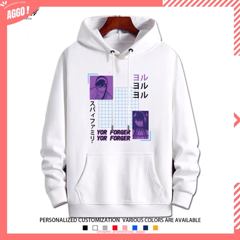 Áo hoodie nỉ dài tay Spy x Family, áo hoodie in hình anime Spy x Family Loid, Yor, Anya Forger mẫu mới cực đẹp