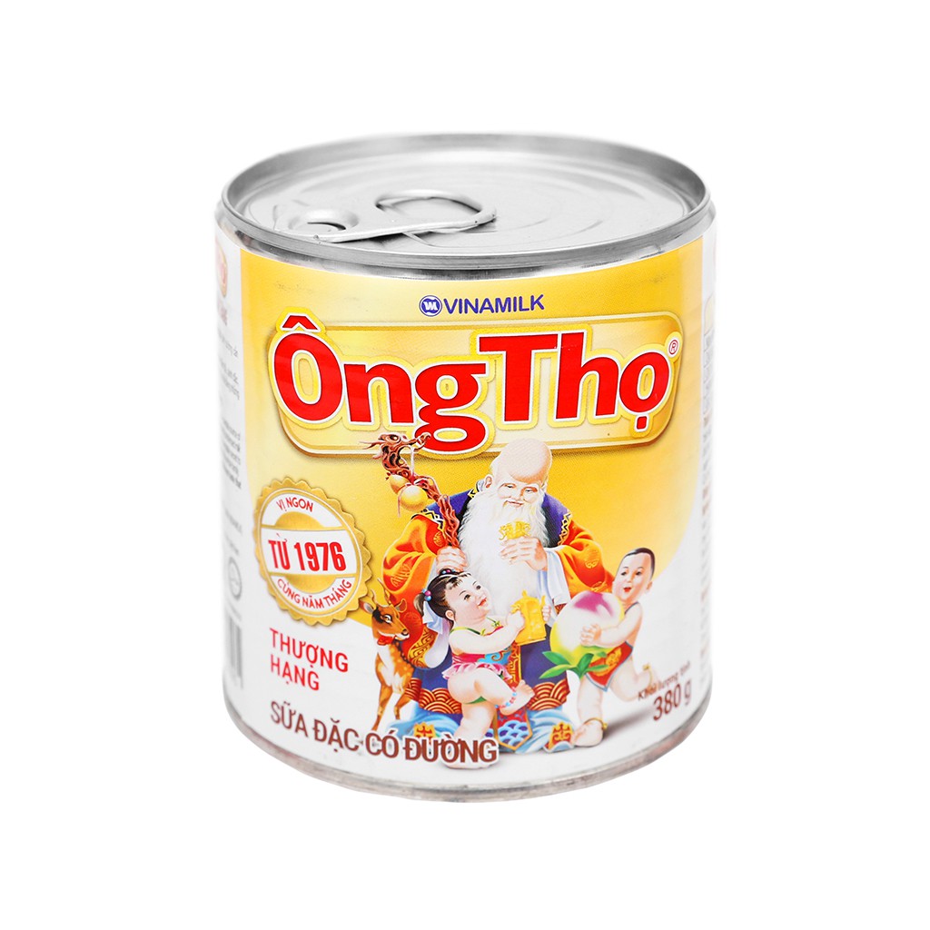 Sữa đặc có đường Ông Thọ Vinamilk trắng Nhãn Xanh/ Nhãn Vàng lon 380g