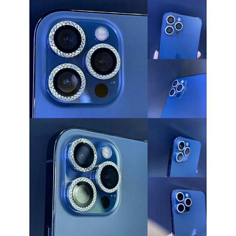 Bộ 3 dán mắt camera kim cương iPhone 12 Mini, 12, 12 Pro, 12 Pro Max 11 11 Pro 11 Pro Max cực nổi bật nhiều màu