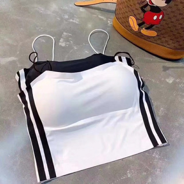 hót áo bra su hai dây phối mầu đen trắng sành điệu