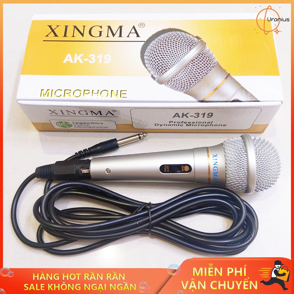 Mic Chống Hú, Micro Karaoke XINGMA AK-319,  Bảo Hành 12 Tháng