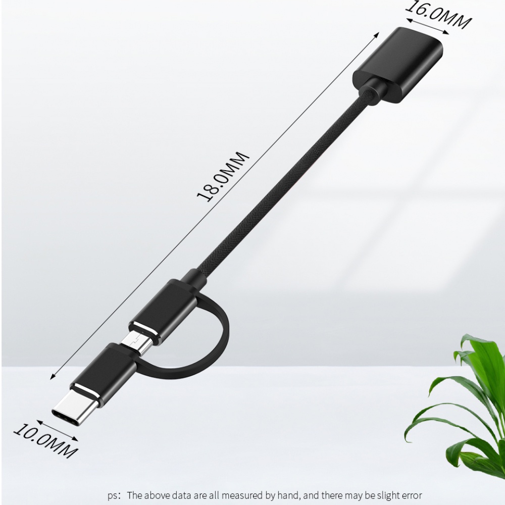 Cáp Chuyển Đổi 2 Trong 1 USB 3.0 Type C Micro USB Sang USB 3.0 Cho MacBook U Disk