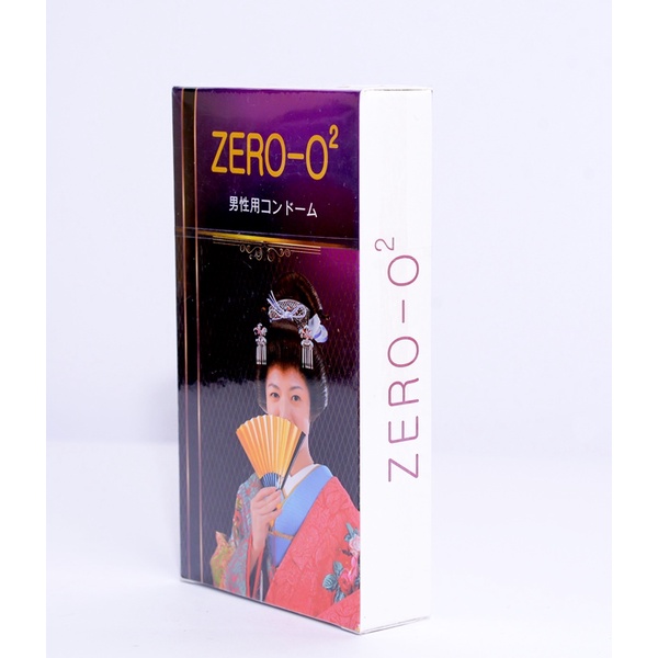 Bao cao su siêu mỏng trơn Zero o2.Made in Japan . Hộp 12 cái suckhoechomoinha