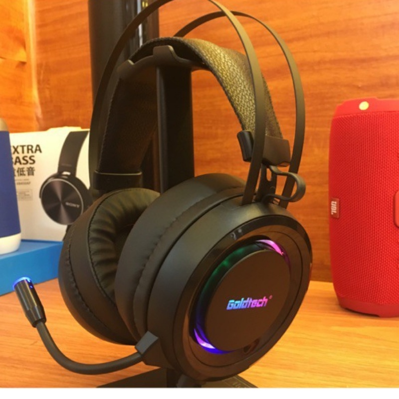 Tai Nghe Gaming Goldtech LD89 - Tai Nghe Chụp Tai Chơi Game Âm Thanh 7.1 Có Đèn Led - Bảo Hành 12 Tháng