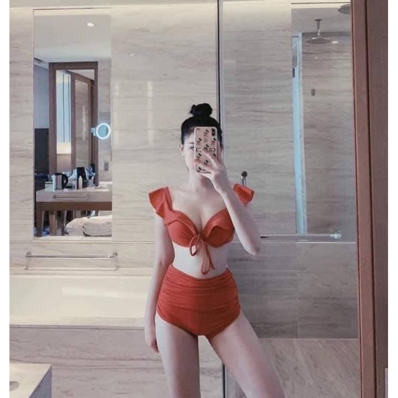 Bikini, Đồ Bơi Đi Biển Hai Mảnh Cánh Tiên Cạp Cao Sexy NS13