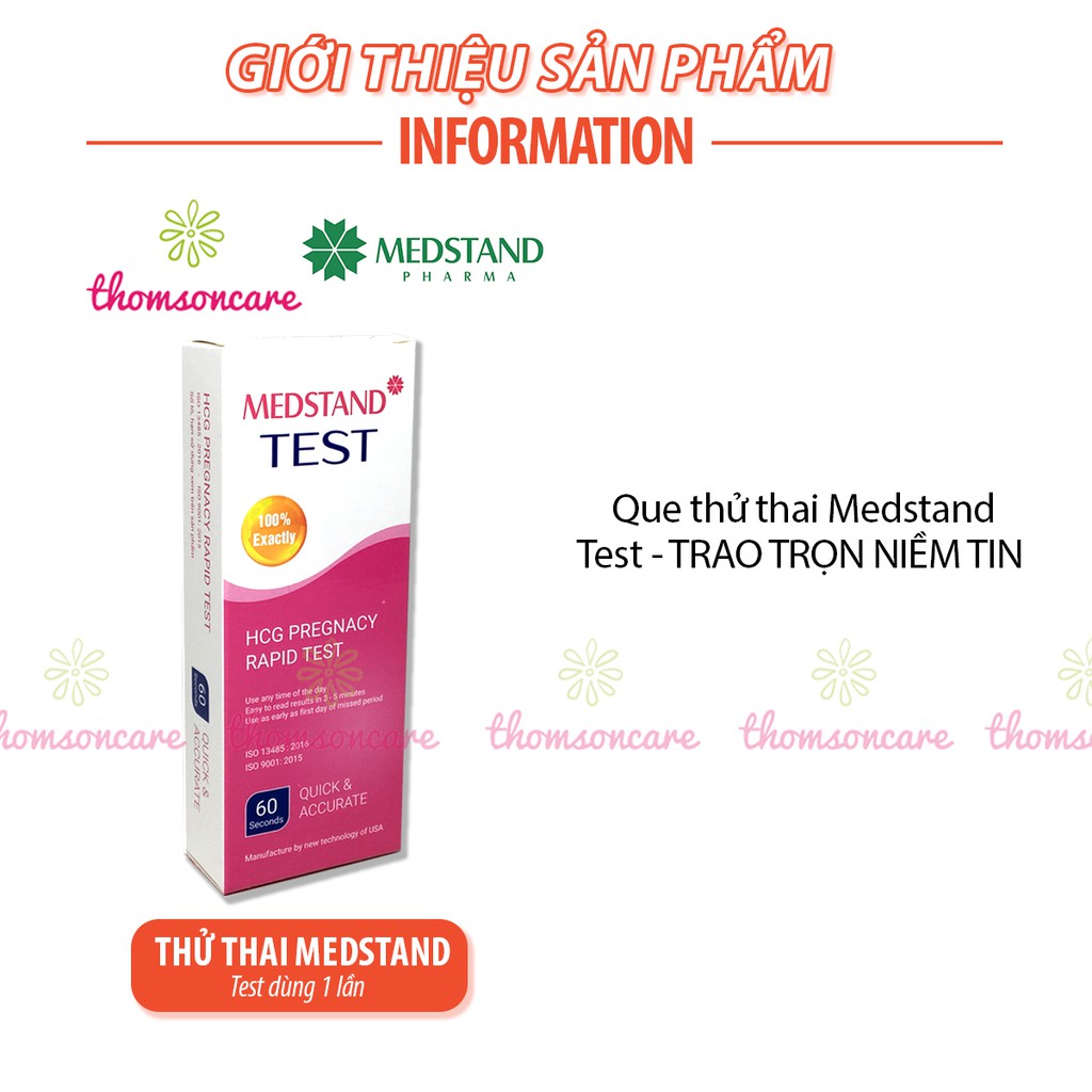 Que thử thai Medstand, chính xác 100% sau 60 giây - giao hàng kín đáo, che tên