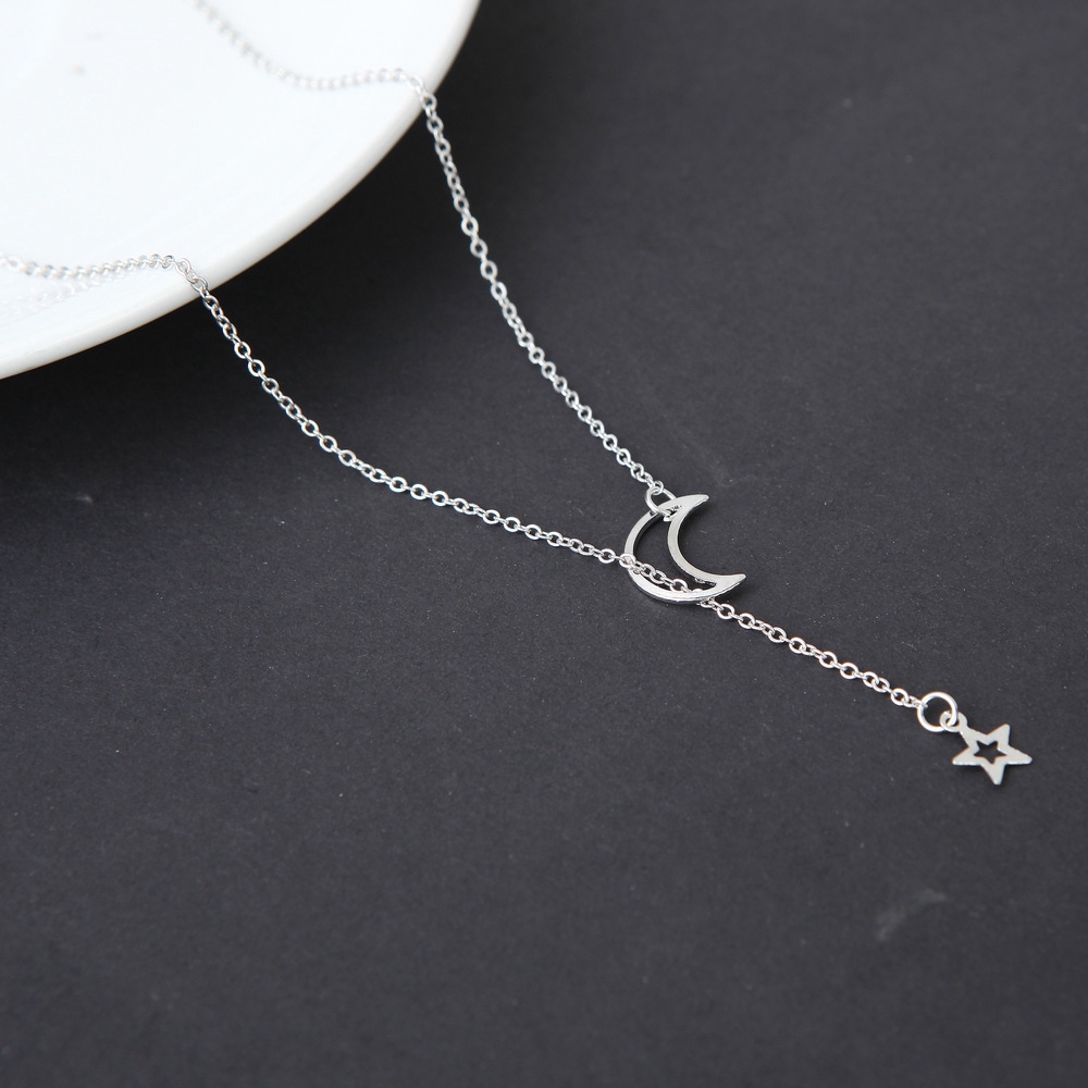 Fashion Simple dây chuyền Short Neck Chain Moon Star Necklace Clavicle Chain  Factory Direct Spot Wholesale
