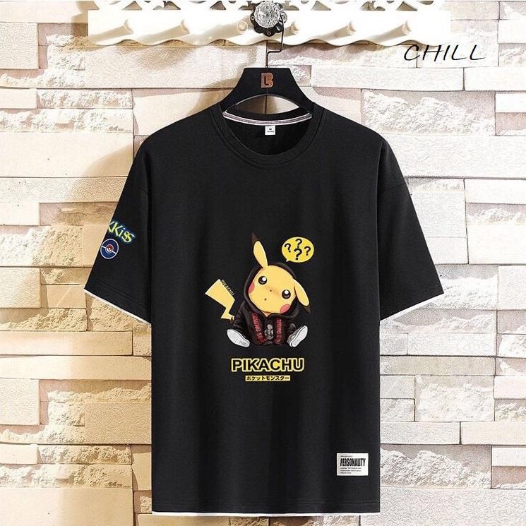 Áo Thun Nam-Áo Thun Nam In HInh (pokemom) Chất Thun Cotton Co Dãn 4 Chiều | BigBuy360 - bigbuy360.vn