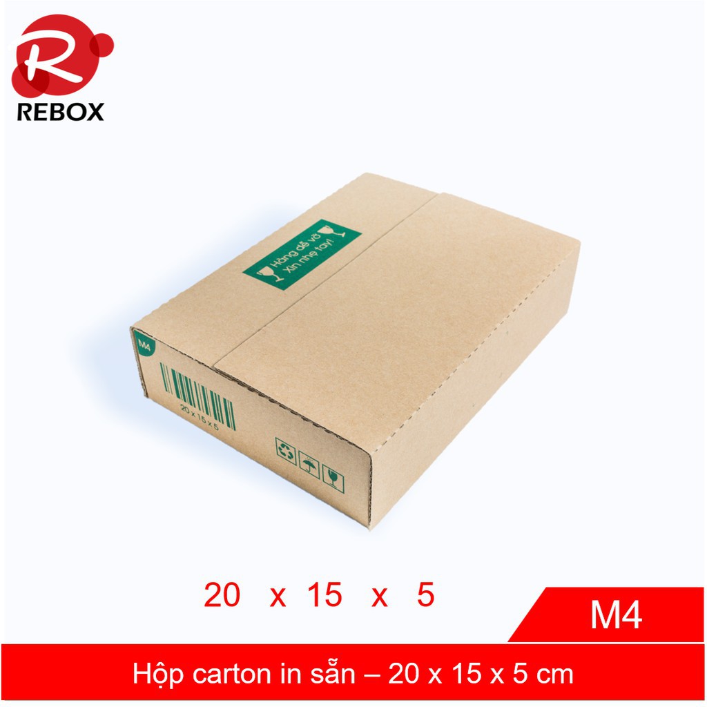 Hộp 20x15x5 cm - 50 hộp carton in sẵn giá rẻ gói hàng siêu nhanh