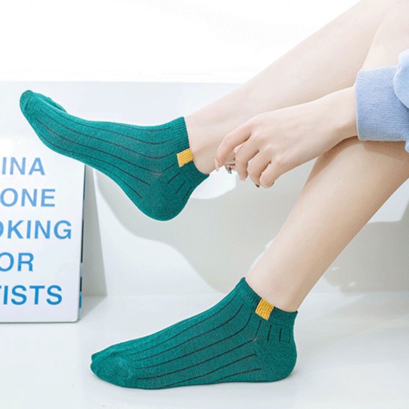 Vớ thể thao AOKANG cổ thấp màu kẹo ngọt phong cách mùa hè cho nam và nữ