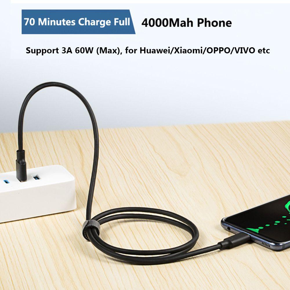 Dây Cáp Sạc Nhanh Đầu USB C 3A PD 60W QC 3.0