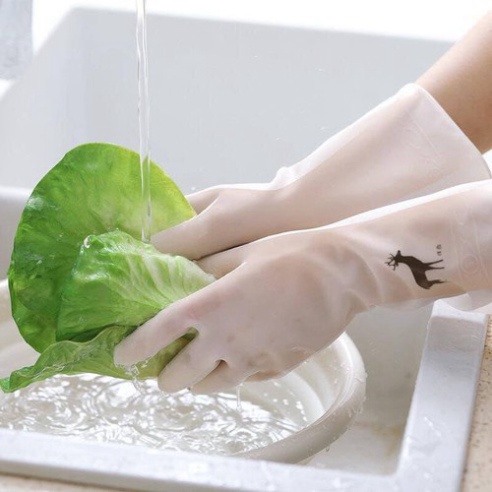 GĂNG TAY CAO SU MÀU TRẮNG HỌA TIẾT HƯƠU SIÊU DAI 1 ĐÔI tongkhodochoi.12