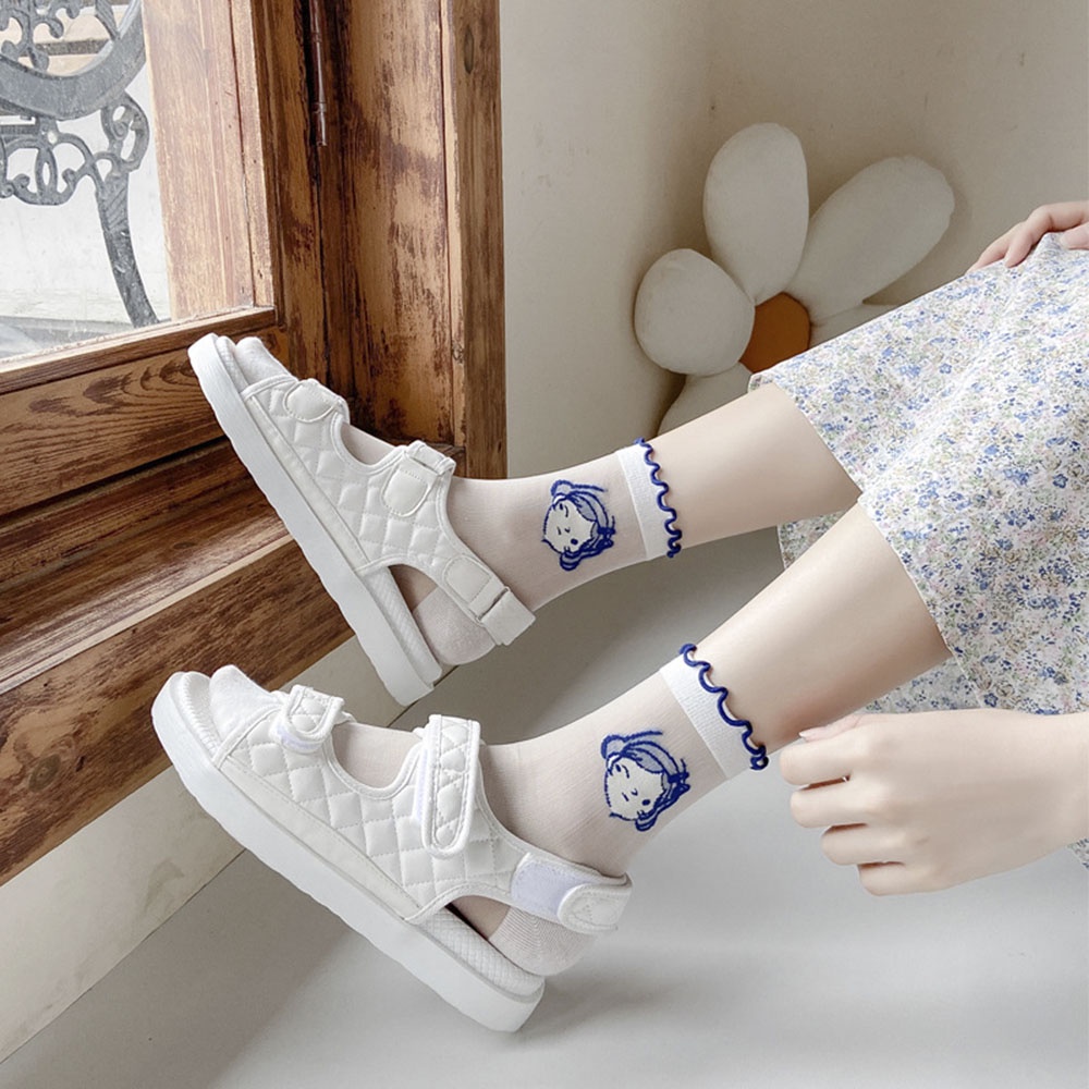 1 Đôi Vớ Ren Siêu Mỏng Thoáng Khí Phong Cách Lolita Nhật Bản Thời Trang Mùa Hè Dành Cho Nữ