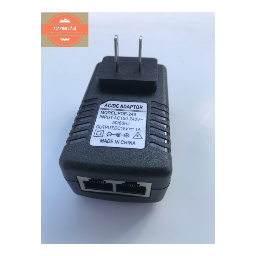 Adapter nguồn 15V 1A POE dùng cho camera IP, modem...