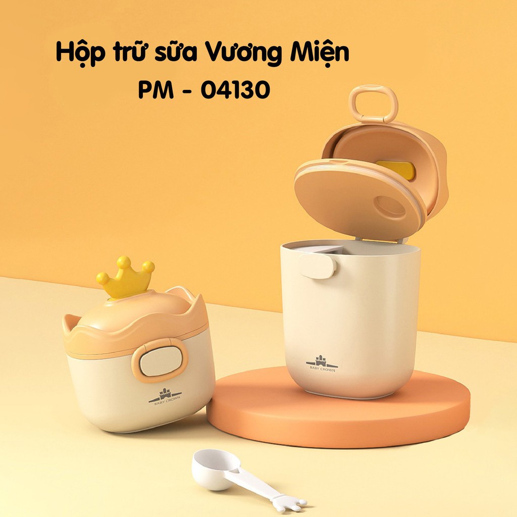 Hộp đựng sữa bột, đồ khô hình vương miện cao cấp hãng Baby Crown