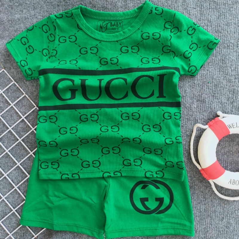 Sét bộ cộc tay Gucci cho bé trai từ 7-22kg