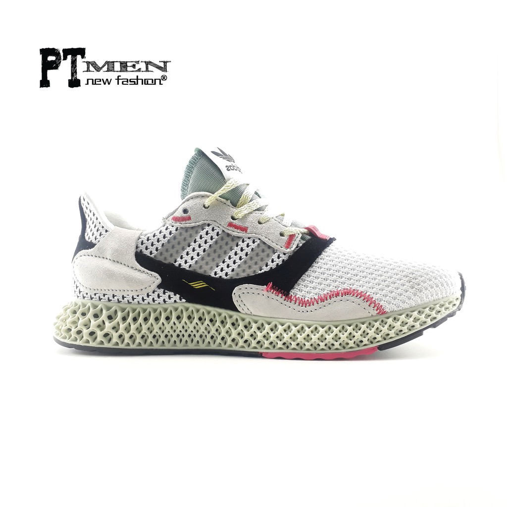 [video+ảnh thực] Giày Sneaker ZX 4000 4D white Grey