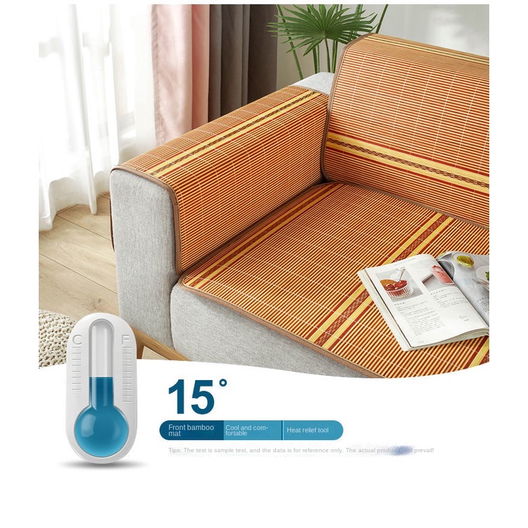 Thảm tre lót ghế sofa chống trượt có thể giặt sạch tiện dụng