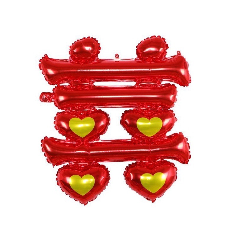 Bóng chữ Hỷ cỡ đại trang trí phòng cưới, tiệc cưới