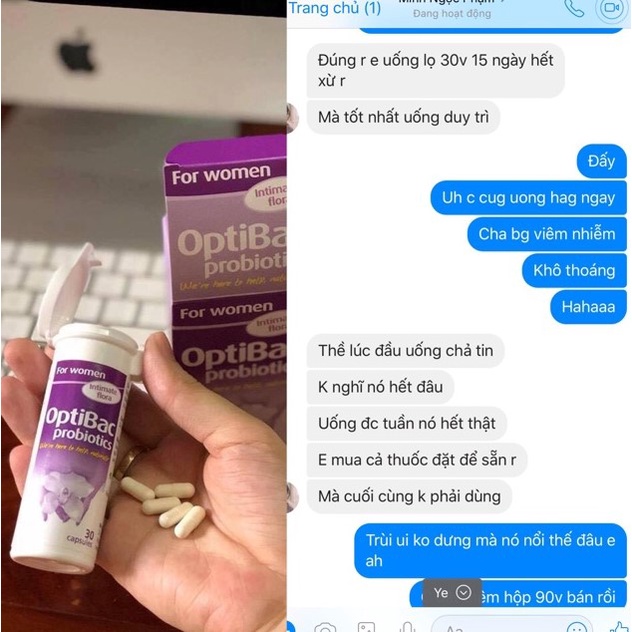 Men Vi Sinh Optibac Tím Probiotics For Women, UK (30 viên, 90 viên)