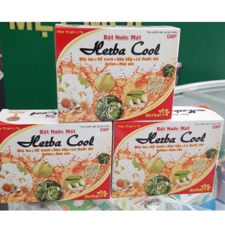 Bột nước mát HERBA COOL EXTRA vị mía lau , rể tranh hộp 10 gói