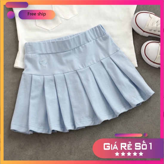 Chân váy xếp ly liền quần cho bé gái  hình thêu cực xinh Song Ngư  Kids