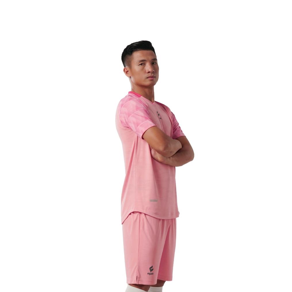 Bộ quần áo thể thao bóng đá đồ bộ nam mùa hè cao cấp màu hồng EGAN ALPHA-TD04