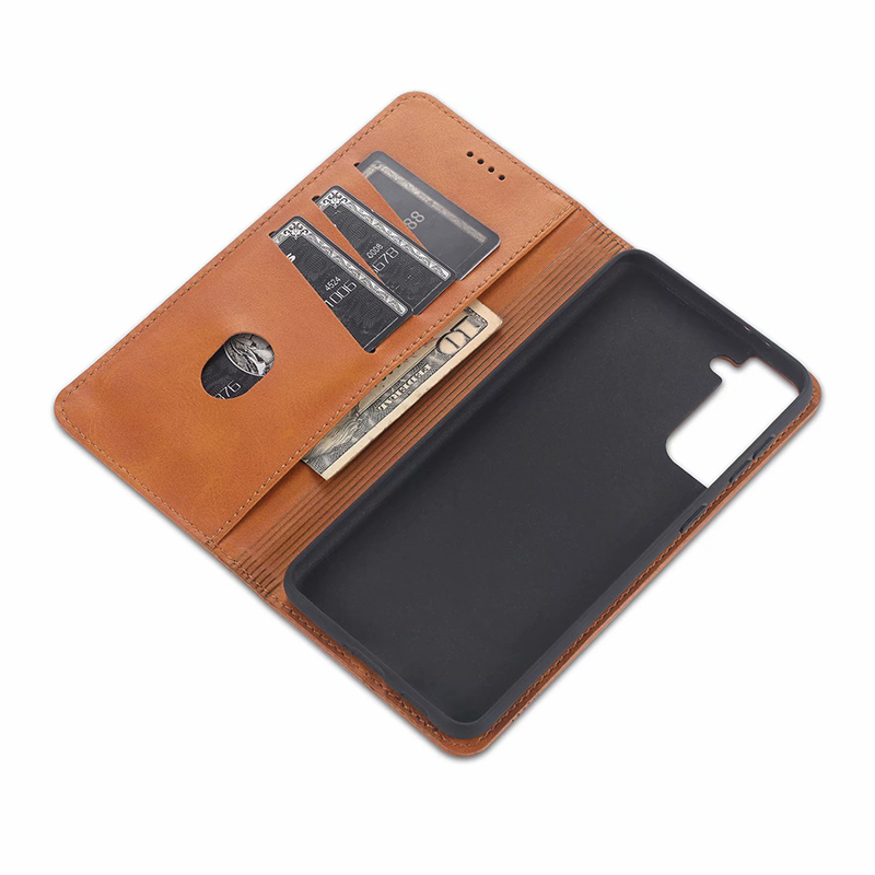 Bao da điện thoại dạng ví sang trọng cho Samsung Galaxy S21 5G S21+ Plus