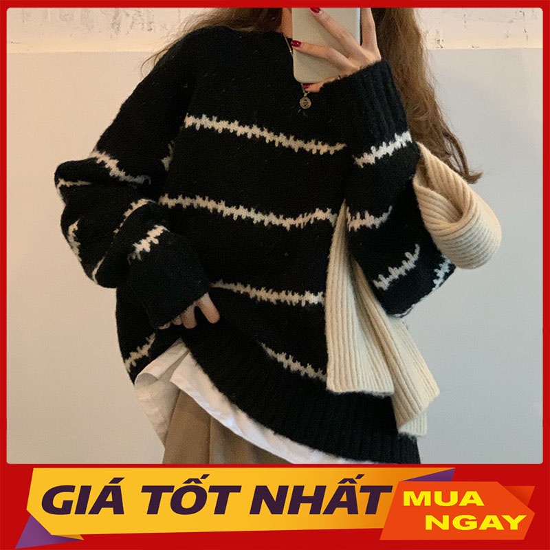 Áo Len Kẻ Ngang Form Đẹp Hàng Quảng Châu M5662