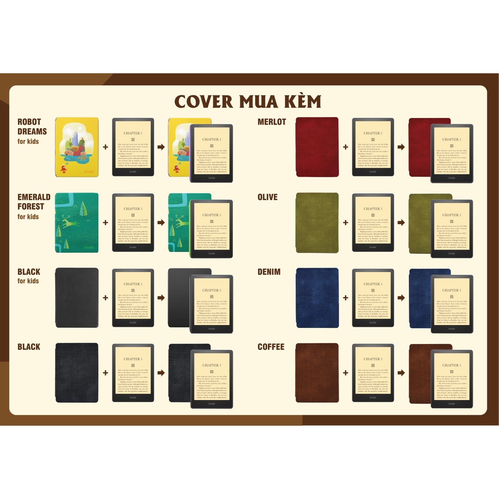 NEW 100% | Máy đọc sách Kindle Paperwhite 5 (11th) Kindle PPW5 màn hình 6.8inch 300PPI, có đèn vàng warmlight