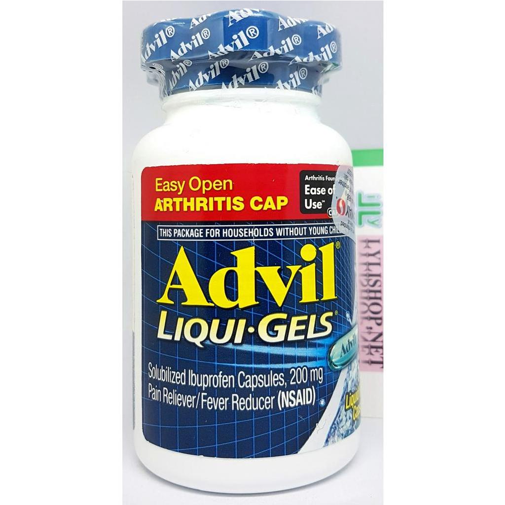 Date 25 -Chai Viên uống AD.VIL 200mg chai 160 viên liquid filled capsules từ mỹ nắp bông . Giảm Đa.u Nhứ.c