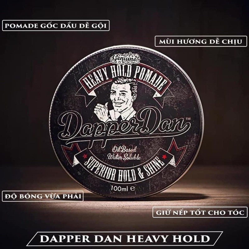 Sáp vuốt tóc Dapper Dan Heavy Hold Pomade - 100ml