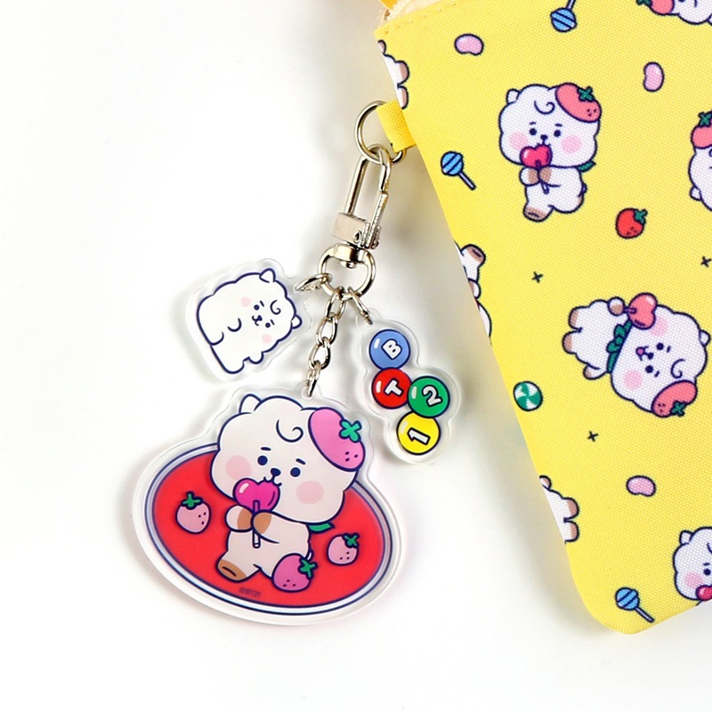 Móc Khóa Nhựa Acrylic Hình Bt21 Dễ Thương