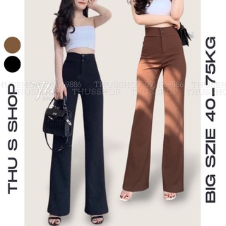 Quần ống loe siêu cấp Lưng cao 2 cúc dài 100cm kiểu dáng sang chảnh tôn dáng THUS THUS432